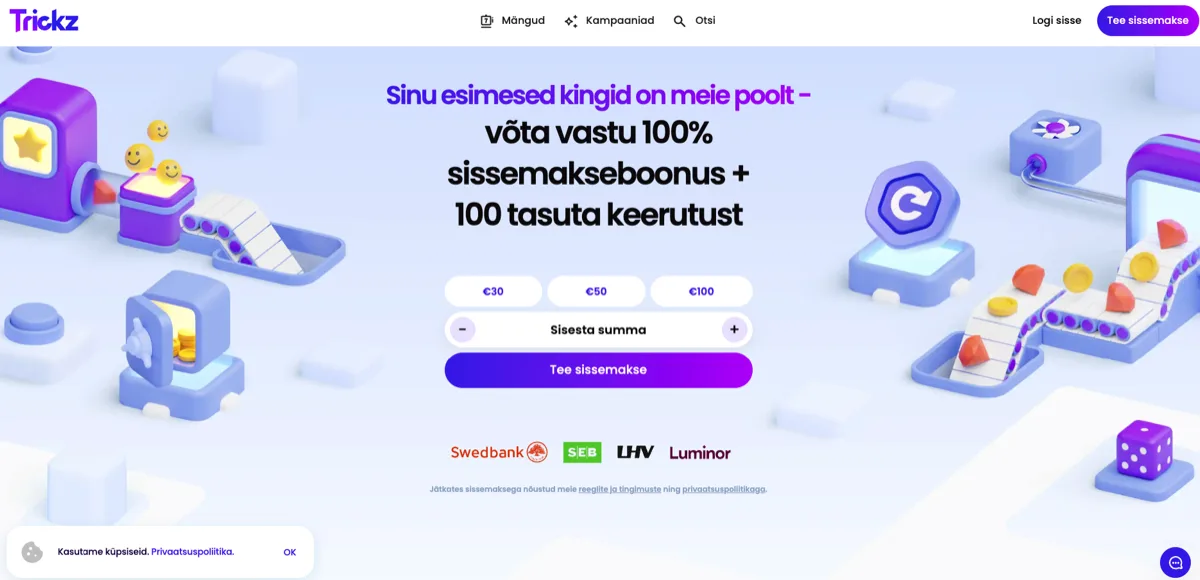 Trickz homepage casino en ligne tours gratuits sans dépôt